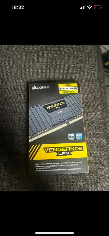 Corsair DDR4 2x32 GB 64 GB 3200 MHz beschikbaar voor biedingen