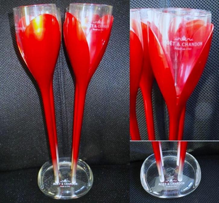 Moet et Chandon “Tulip” Champagneglazen set Philippe Di Meo, Verzamelen, Glas en Drinkglazen, Zo goed als nieuw, Overige typen