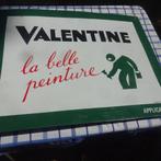 Prachtig dubbelzijdig emaille reclamebord van valentine, Verzamelen, Ophalen of Verzenden, Gebruikt, Reclamebord