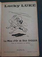 Lucky Luke 1: La mine d'or de Dick Digger EO 1949, Ophalen of Verzenden, Gelezen