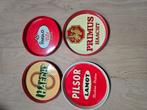 4 vintage bierplateau's, Verzamelen, Ophalen of Verzenden, Gebruikt