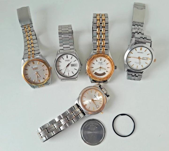 Set van 5 vintage Seiko Tissot-horloges, voor onderdelen, te, Handtassen en Accessoires, Horloges | Antiek, Polshorloge, Seiko