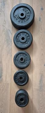 Halterschijven, Sport en Fitness, Fitnessmaterialen, Ophalen, Gebruikt, Benen, Halterschijven