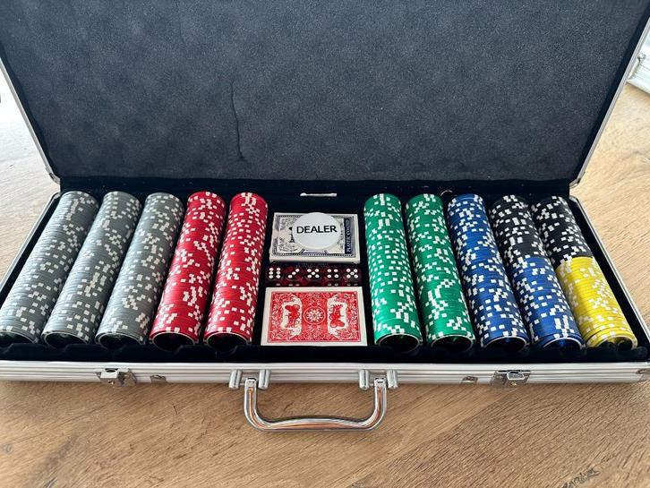 Pokerset Las Vegas 500st NIEUW, Hobby en Vrije tijd, Gezelschapsspellen | Kaartspellen, Nieuw, Vijf spelers of meer, Ophalen of Verzenden