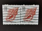 USA 1985 - schelpen - paar 2 zijden ongetand, Postzegels en Munten, Ophalen of Verzenden, Noord-Amerika, Gestempeld