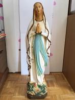 Statue Notre Dame de Lourdes -  85 cm en plâtre polychrome, Ophalen