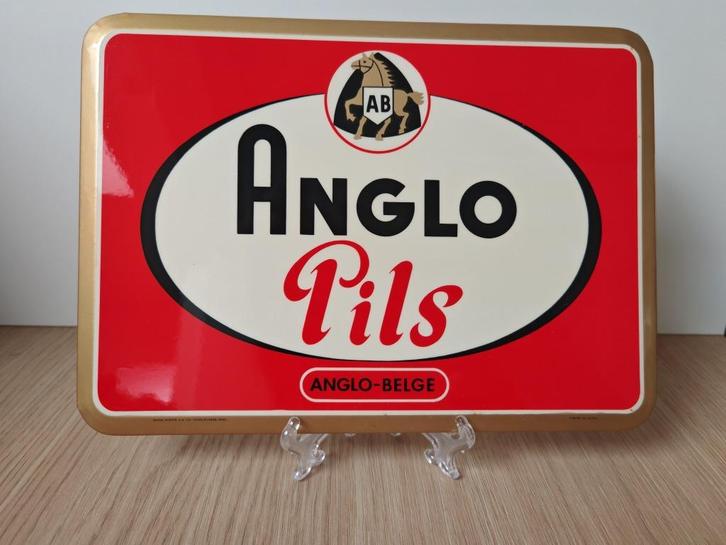 Anglo Belge Pils glacoide reclamebord, Verzamelen, Merken en Reclamevoorwerpen, Zo goed als nieuw, Reclamebord, Ophalen of Verzenden