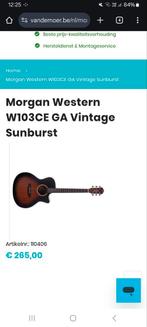 Morgan western w103ce ga vintage sunburst, Enlèvement, Neuf, Guitare Western ou Guitare Folk, Avec valise