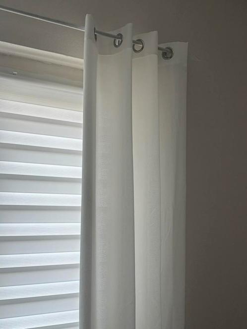 Set van 3 half verduisterende gordijnen, Huis en Inrichting, Stoffering | Gordijnen en Lamellen, Zo goed als nieuw, 200 cm of meer