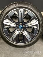 21” originele BMW IX i20 velgen + winterbanden 5x112 1011, Pneus et Jantes, Pneus hiver, 255 mm, Enlèvement ou Envoi