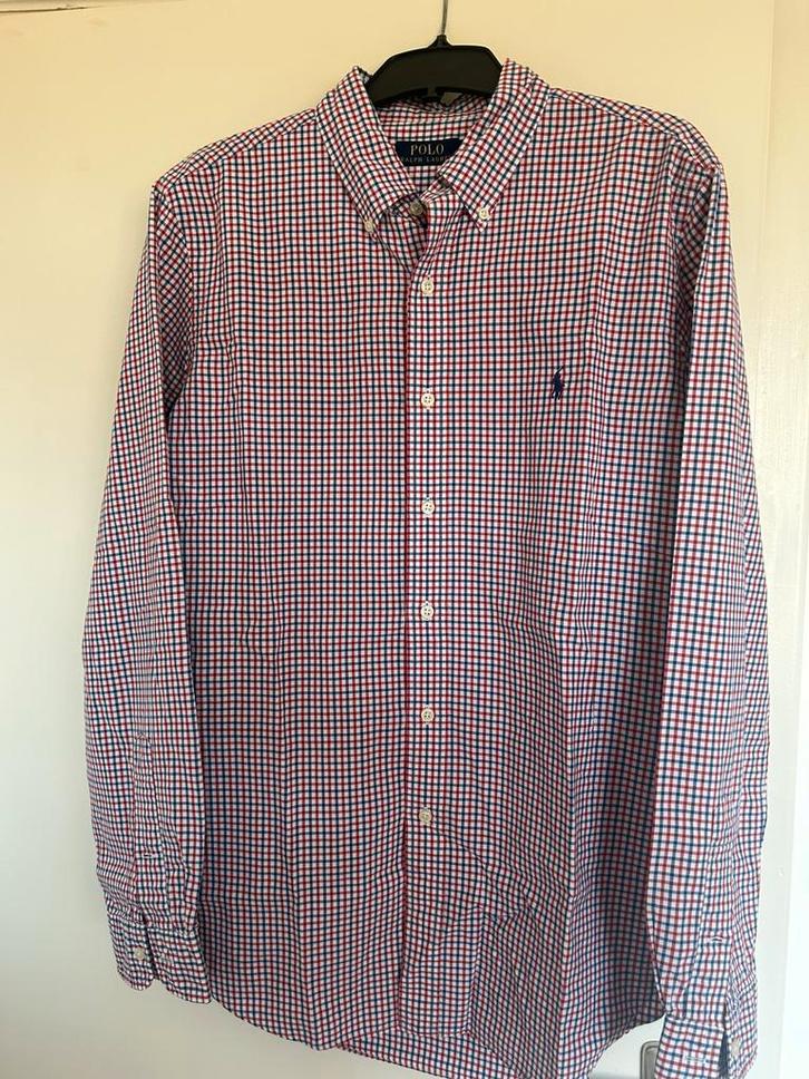 Polo Ralph Lauren overhemd - geruit, Kleding | Heren, Overhemden, Zo goed als nieuw, Blauw, Ophalen of Verzenden