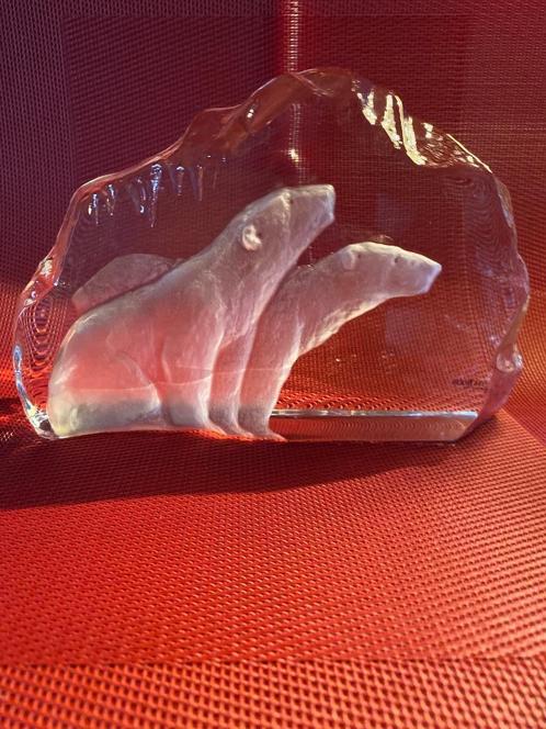IJsbeer sculptuur van Mats Jonasson, Antiek en Kunst, Antiek | Glaswerk en Kristal, Ophalen