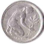 Munt Duitsland 50 Pf  1949 J - Pr, Duitsland, Ophalen of Verzenden, Losse munt