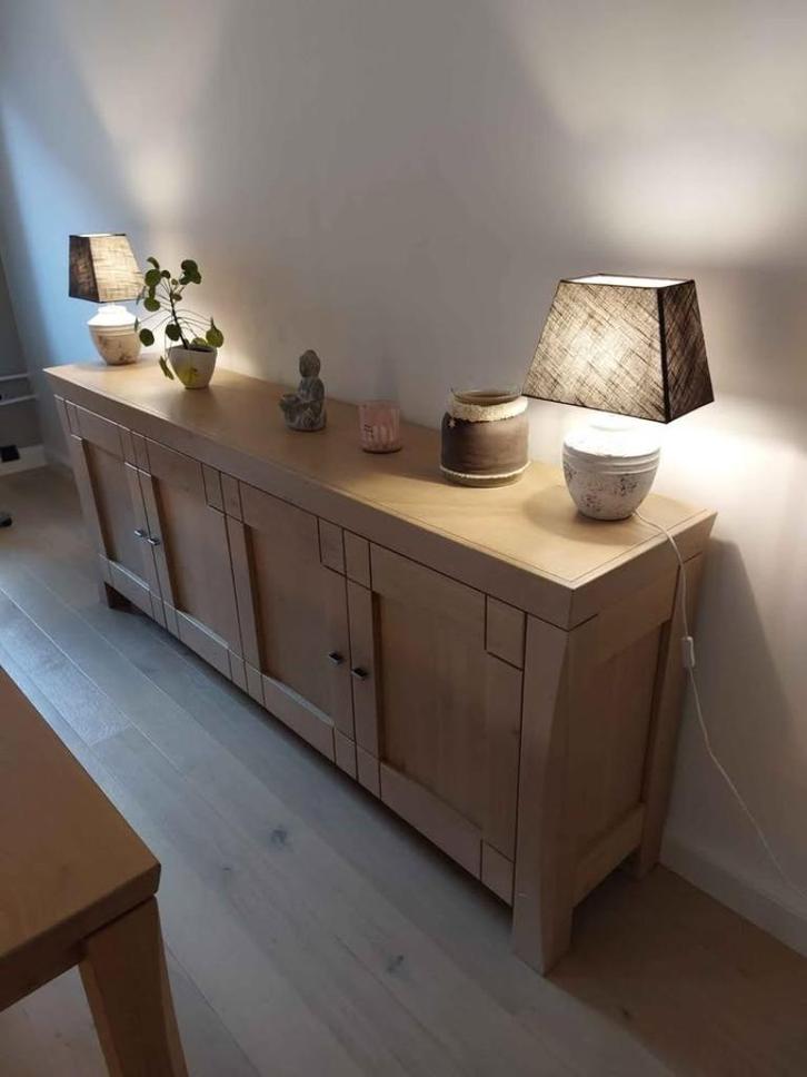 eetplaats massief eik, Huis en Inrichting, Complete eetkamers, Gebruikt, Ophalen