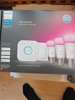 Phillips hue set met bridge en 4 lampen en led strip, Ophalen, Zo goed als nieuw