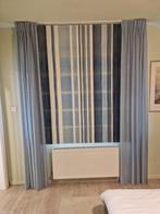 Verduisterend vouwgordijn met blauwe strepen – Heytens, Huis en Inrichting, Stoffering | Gordijnen en Lamellen, Ophalen, Gebruikt