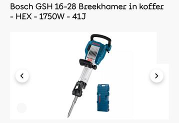 Bosch GSH 16-28 Breekhamer in koffer - HEX - 1750W - 41J -