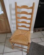 4 eiken stoelen, Ophalen, Riet of Rotan, Bruin, Vier