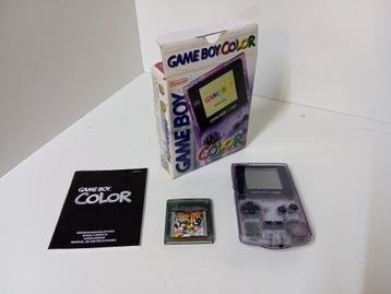 Game Boy Color Model CGB-001 Atomic Purple comme neuf + jeu