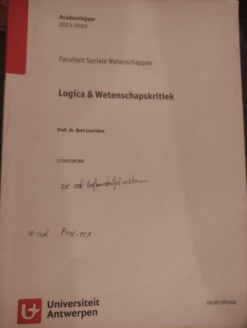 logica en wetenschapskritiek handboek, Livres, Livres d'étude & Cours, Utilisé, Enseignement supérieur, Enlèvement