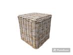 Rotan voeten-zitbank / bijzettafel, Riet of Rotan, Minder dan 50 cm, Minder dan 50 cm, Ophalen of Verzenden