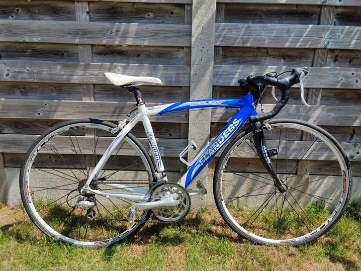 Racefiets Flanders aluminium maat 48 Shimano Sora, Fietsen en Brommers, Fietsen | Racefietsen, Gebruikt, Aluminium, Ophalen
