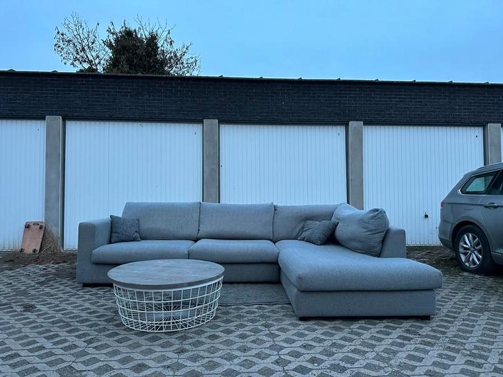 PRACHTIGE GRIJZE HOEKZETEL |  FREE DELIVERY | ‼️, Huis en Inrichting, Zetels | Zetels en Chaises Longues, Zo goed als nieuw, Vierpersoons of meer