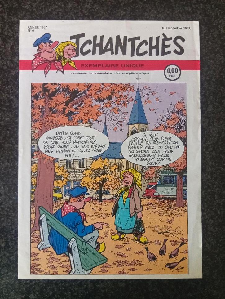 Rare : Tchantchès (Mittéï) - Exemplaire unique (1987)., Boeken, Stripverhalen, Zo goed als nieuw, Eén stripboek, Ophalen of Verzenden