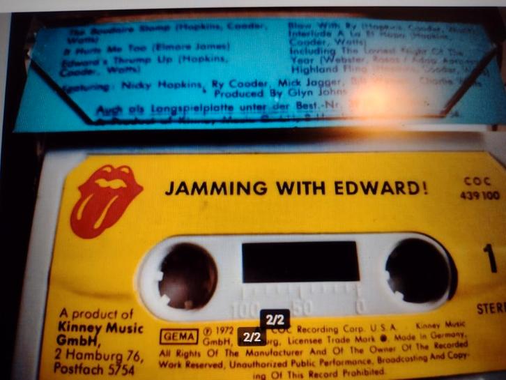 Zeldzame CASSETTE: JAMMING WITH EDWARD (Mick Jagger) 1972, Cd's en Dvd's, Cassettebandjes, Zo goed als nieuw, Origineel, Jazz en Blues