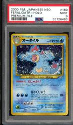 Feraligatr Holo [Premium File] PSA 9 - #160 - Japanese Neo, Hobby en Vrije tijd, Verzamelkaartspellen | Pokémon, Verzenden, Zo goed als nieuw