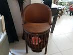 Chaise d'enfant antique recouverte de cuir, la chaise date d, Maison & Meubles, Brun, Enlèvement, Utilisé, Cuir
