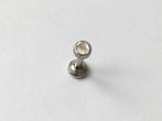Labret avec strass pour piercing en acier chirurgical 316L, Handtassen en Accessoires, Piercings, Ophalen of Verzenden, Gebruikt