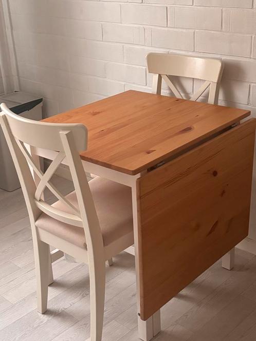 Ikea tafel&stoelen PINNTORP verschuifbaar/verlengbaar studio, Huis en Inrichting, Complete eetkamers, Ophalen