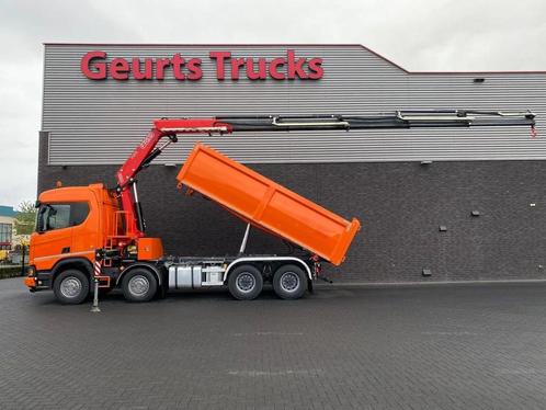Scania R650 V8 NGS XT 8X4 + KIPPER + FASSI F275A.2.25 KRAAN/, Auto's, Vrachtwagens, ABS, Airconditioning, Centrale vergrendeling