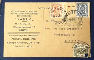 Postkaart van Sabam Diest beschikbaar voor biedingen