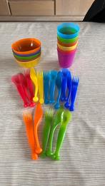 Ikea bekers, kommetjes en bestek - 1x gebruikt, Enlèvement, Comme neuf