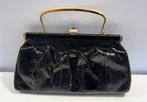 Vintage zwarte clutch, Ophalen of Verzenden, Gebruikt, Zwart, Avondtasje