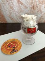 Belle-Veu kriek glas "primeur '96" & bierviltje, Ophalen of Verzenden, Nieuw, Bierglas