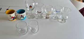 Bierglazen, glazen Disney Gooy en Minnie Mouse, glazen Sia H beschikbaar voor biedingen