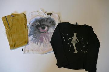 2 t-shirts: Lili Gaufrette, Bill Tornade, collant: 8 jaar, Enlèvement ou Envoi, Chemise ou À manches longues, Lili Gaufrette, Comme neuf