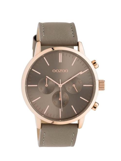 OOZO HORLOGE – LEREN BAND (TAUPE) – ROSEGOUD KAST - UNISEX, Bijoux, Sacs & Beauté, Montres | Femmes, Comme neuf, Montre-bracelet