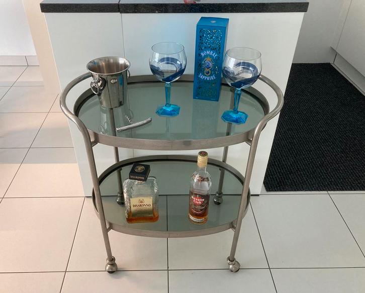 Vintage Design Serveerwagen mid-century-modern jaren 1950-60, Antiek en Kunst, Curiosa en Brocante, Ophalen