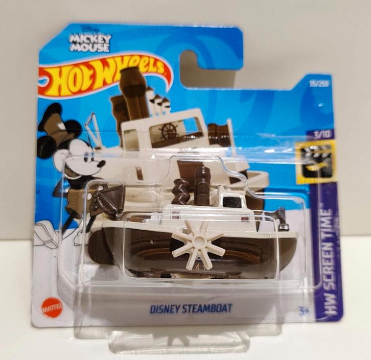Hot Wheels Disney Steamboat Boot Bruin Mickey Mouse (2022), Hobby en Vrije tijd, Modelauto's | Overige schalen, Ophalen of Verzenden