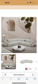 Witte bouclé met bijpassende kussens, Ophalen, Nieuw, Stof, Bouckle