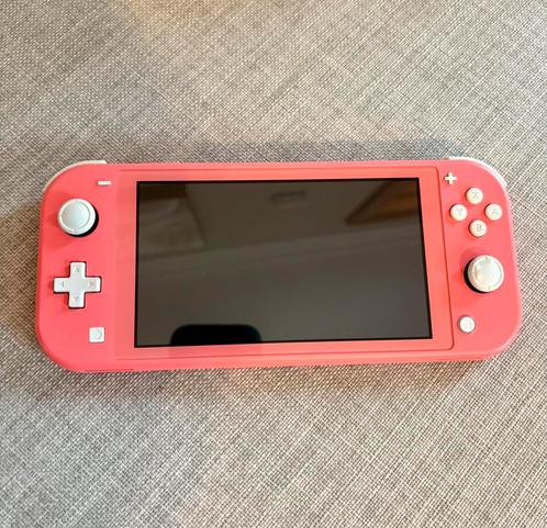 Nintendo Switch Lite, Games en Spelcomputers, Spelcomputers | Nintendo Switch Lite, Gebruikt, Roze of Coral, Met beschermhoes of tas