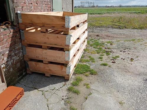 4 houten kisten, Huis en Inrichting, Woonaccessoires | Kisten, Nieuw, Minder dan 50 cm, 75 tot 100 cm, 200 cm of meer, Ophalen