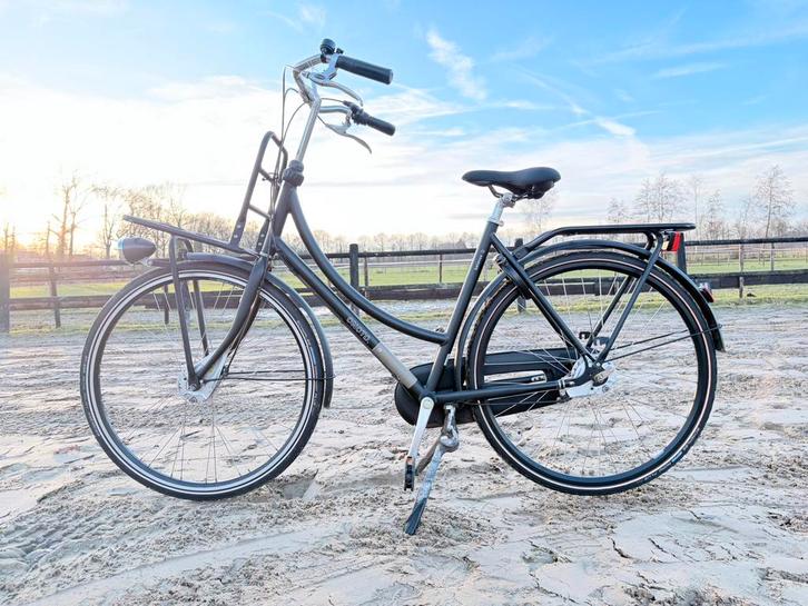 Batavus CNCTD Omafiets Zwart - 3 Versnellingen, Fietsen en Brommers, Fietsen | Dames | Omafietsen, Gebruikt, 53 tot 56 cm, Handrem