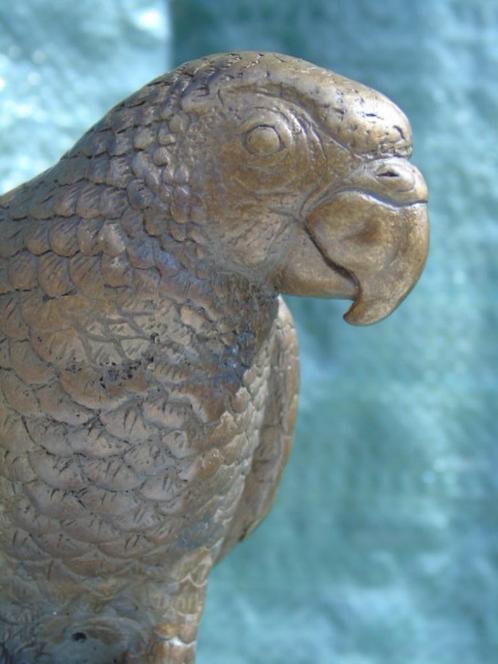 statue d un perroquet sur un perchoir en bronze, Antiquités & Art, Antiquités | Bronze & Cuivre, Bronze, Enlèvement ou Envoi
