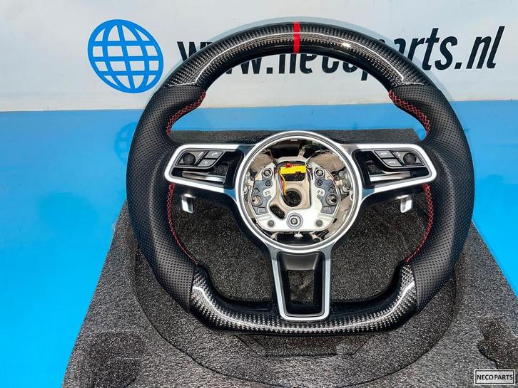 PORSCHE PANAMERA MACAN CARBON STUUR STUURWIEL ALLESLEVERBAAR, Auto-onderdelen, Besturing, Porsche, Gebruikt, Ophalen of Verzenden