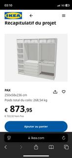 IKEA PAX witte kledingkast 2m36, Ophalen, Zo goed als nieuw